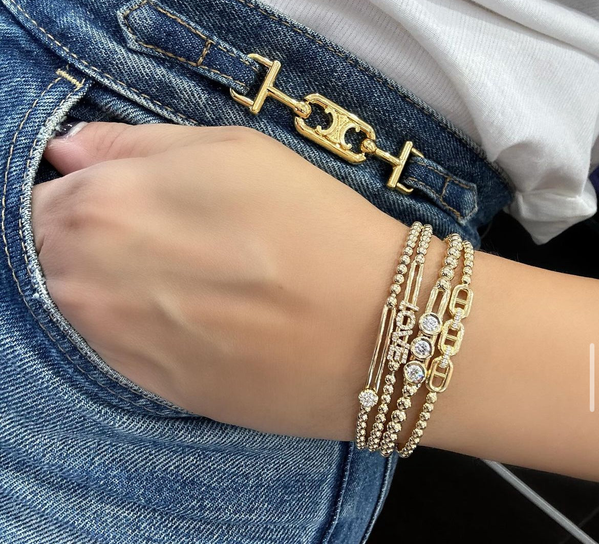 Hulchi Belluni 'Tresore' Solo Slider Stretch Bracelet (20357E