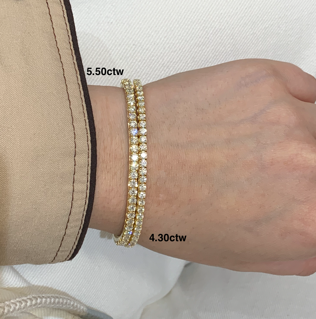 Ex-Tensible™ Yellow Gold Stretchy Diamond Tennis Bracelet