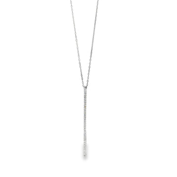 Diamond Stick Drop Necklace