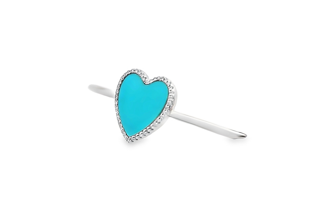 Diamond & Turquoise Heart Bangle Bracelet – Landsberg Jewelers