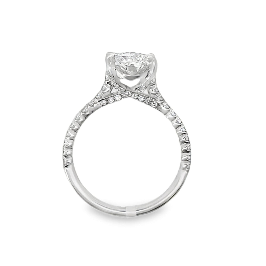 Christopher Designs Oval Lab Grown Diamond  Pre-Set Engagement Ring