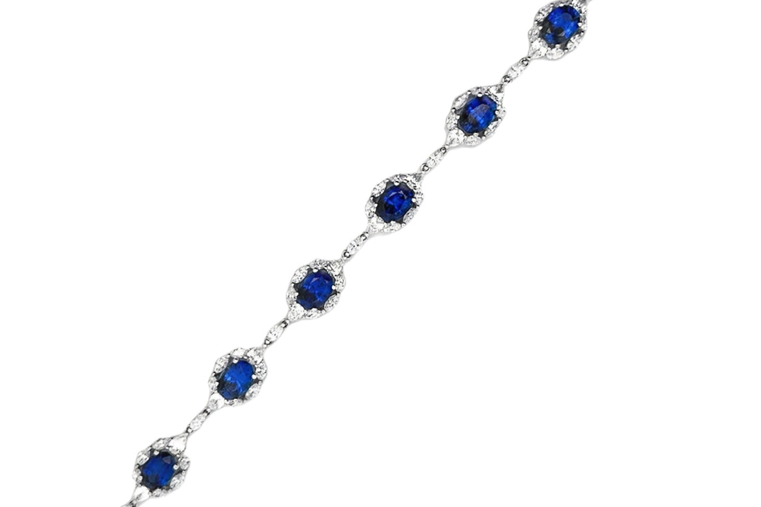 Gregg Ruth Oval Sapphire & Diamond Bracelet