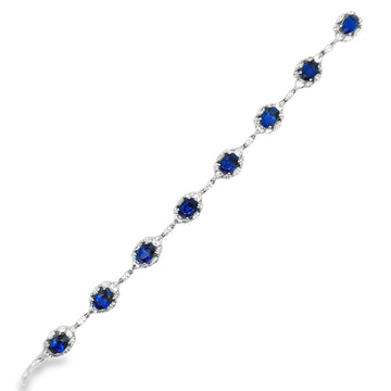 Gregg Ruth Oval Sapphire & Diamond Bracelet