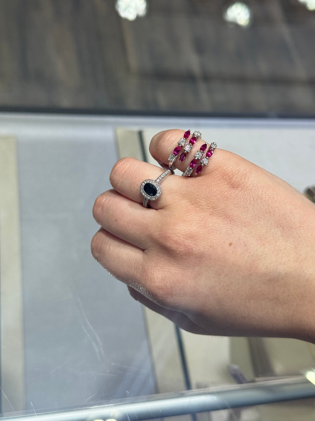 Oval Sapphire & Diamond Halo Ring