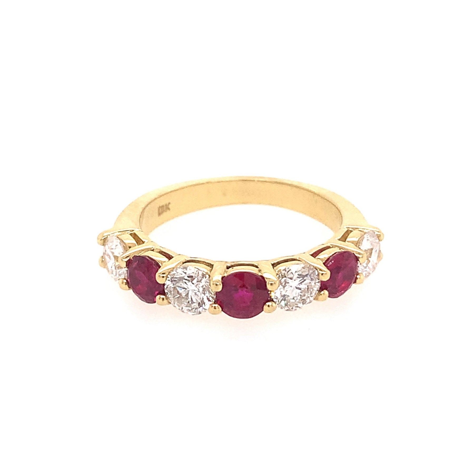 Ruby Diamond Wedding Band Ring – Landsberg Jewelers